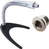 keepdrum MS60 Treppiedi da tavolo microfono KEEPDRUM metallo collo di cigno cromato + Riduttore, filettatura msa016