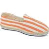 weltenmann Corralejo - Espadrillas Slip-on a Colore a Strisce Larghe in Cotone con Borsa di Stoffa, Mandarine, 42, Handmade in Spain