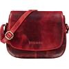 STILORD 'Savannah' Borsetta Donna Tracolla Pelle Stile Vintage Borsa Sottile Pratica Classica con Cerniera in Cuoio, Colore:kara - rosso