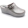 LEON 1000 Zoccoli Sabot Pantofole Scarpe di Pelle, Donna, Perla, EU 41