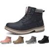 ARRIGO BELLO Donna Stivali da Neve Invernali Scarpe Allineato Pelliccia Caloroso Caviglia Piatto Stivaletti Sportive Boots Escursionismo 36-41(36,T Blu)