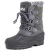 Polar Donna Short La Neve Inverno Tattico Montagna Impermeabile Escursionista Metà Polpaccio A Passeggio Stivali - Grigio Tessile - UK3/EU36 - YC0369