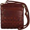 STILORD 'Sophie' Borsa a tracolla da donna piccola pelle borsa a mano saccoccia intrecciata vintage borsa a sera in vera pelle, Colore:siena - marrone