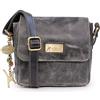 Catwalk Collection Handbags - Vera Pelle - Piccolo Borsa a Tracolla/Borse a Mano/Messenger/Borsetta Donna - Per iPhone - Sabine S - NERO