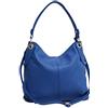 AMBRA Moda Borsa da donna di vera pelle, borsa a spella GL012 (blue)