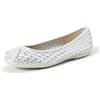 Geox D Palmaria A, Ballerine Donna, Argento (Silver), 38.5 EU