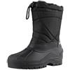 Knixmax Stivali da Neve Uomo Fodera Calda Scarpe Invernali Antiscivolo Impermeabili Trekking Outdoor Doposci Scarpe da Neve Nero EU 43