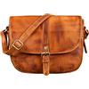 STILORD 'Leni' Borsa a Tracolla Pelle da Donna Borsetta in pelle Borsa piccola a tracolla vintage Clutch Pochette Messenger a spalla in cuoio, Colore:larino - marrone