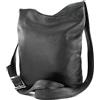 modamoda de - T221 - ital. Borsa a tracolla media in pelle, Nero , m