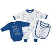 Fs - Baby SET TUTINA NEONATO REGALO NASCITA 3 PEZZI - I LOVE MOM AND DAD