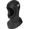 PAWHITS - Passamontagna in Neoprene Termico, Impermeabile per Immersioni Subacquee, Nuoto, Surf, Snorkeling per Unisex Adulto (X-Grande, Nero)