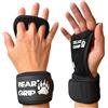 Bear Grip, impugnatura per crossfit, Leather Black 3 Hole integrated Wrist Wrap, L