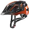 uvex quatro, casco MTB sicuro unisex, regolazione individuale delle dimensioni, cchermo regolabile, titan, orange, 52-57 cm