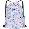 HAWEE Impermeabile Sportivo Zaino con Coulisse Grande Coulisse Borsa da Palestra con Tasca Interna Unisex per Donna Uomo Vita Quotidiana Sport All'aperto Tempo Libero Yoga Scuola Spiaggia Nuoto