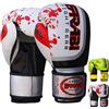 Farabi Sports 10, 12, 14, 16 oz Farabi Sports Guantoni da boxe per uomo e donna ideali per sparring, MMA, Muay Thai, Kickboxing, allenamento, palestra e pugni (White, 10-oz)