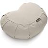 BODYMATE Cuscino da Yoga e Meditazione Mezzaluna 42x30x15 cm con Imbottitura in Pula di Grano Saraceno - Rivestimento Lavabile in Lavatrice 100% Cotone extra Spesso - Cuscino da Meditazione - Zafu