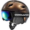 Odoland Kit di Casco Sci con Maschera Sci, Casco Snowboard per Uomo Donna Adolescenti, Casco Ski Regolabile e Occhiali Sci UV400 Proteczione, per Sport Invernali All'aperto, Nero, S