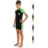 Cressi Little Shark, Shorty Wetsuit 2 mm, Muta Shorty Junior Disponibile a Maniche Corte o Maniche Lunghe Unisex - Bambini, Nero/Giallo, 9/10 Anni