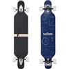 FunTomia - Skateboard di tipo longboard, completo con cuscinetti a sfera Mach1 High Speed, chiave a T, con e senza ruote a LED