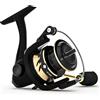 Ashconfish mulinello da pesca a spinning, 7+1 acciaio inossidabile, rapporto di trasmissione 5,0:1, mulinello leggero per pesca d'acqua dolce e salata, fornito con filo intrecciato di 109 m, AF5000