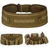 HUNTVP Cinturone Molle Cintura Tattica Militare Imbottita per Softair Caccia Outdoor Trekking, Marrone