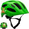 Crazy Safety Casco da Bici per Bambini 6-12 Anni Graffiti | per Bicicletta, Skateboard, MTB, Pattini a Rotelle e Monopattino | Con Fanale Ricaricabile | Regolabile 54-58 cm (Bianco/Blu)