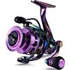 Sougayilang Mulinello da pesca spinning Sougayilang 6.0: 1 Rapporto di trasmissione Telaio in grafite 12 + 1 BB Mulinelli da pesca colorati con 25 libbre di carbonio Drag, per acqua dolce o salata-40