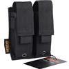 EXCELLENT ELITE SPANKER Astuccio per Pistola Singolo/Doppio Molle Astuccio per Caricatori Tattici Supporto per Organizzatore Di Utensili(Doppio-Marrone)