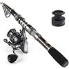 Sougayilang, kit da pesca con canna da pesca telescopica e mulinello da spinning, per viaggi, pesca d'acqua dolce e salata, 2.1M/6.89FT Rod+XY3000 Reel