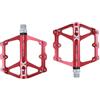 FrontStep Pedali antiscivolo in alluminio generale Pedali per biciclette leggeri con perno in acciaio Cr-Mo per MTB/Pedale mountain bike/Pedale BMX (Rosso)