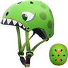 Wdmiya Casco da Bicicletta, da Scooter, BMX, da Skater a Dinosauro, Regolabile per Bambini Unisex 2-5 Anni (50-54 cm)…