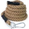 Aoneky Corda da Arrampicata con Moschettone 30mm/ 40mm/50mm 3M-9M - Fune Arrampicata, Corda da Battaglia, Potenziamento Allenamento Muscolare, Esercizi, Extra Spessa (30 mm x 5.5 m)