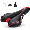 ENJOHOS Sella MTB Antiprostata Comoda, Sella Bici da Corsa Impermeabile, Sellino Bici Morbido Uomo Donna per Mountain Bike, Gravel, da Strada, Pieghevole (Nero-Bianco)