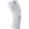 Bauerfeind Ginocchiera Sports Compression Knee Support NBA, 1 ginocchiera unisex per sport con la palla, Ginocchiera per basket bianca con logo NBA