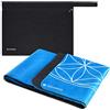 Navaris Tappetino Yoga in Gomma Antiscivolo - Materassino Pieghevole Fitness Sport Pilates con Custodia - Rubber Yoga Mat 183x61x0,15cm - Fiore Vita