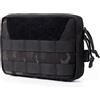 OneTigris Molle EDC Borsa per attrezzi in nylon Cordura Militare, borsa tattica per gadget utilità all'aperto, sport, escursionismo (versione nera camo-basica), confezione multiuso