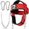 DMoose Fitness Imbracatura Per Il Collo Per Sollevamento Pesi - Morbida Imbottitura Per Testa E Mento Con Catena In Acciaio Resistente Da 30 - Supporta Il Recupero Da Infortuni E Allenamenti Intensi