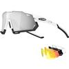 X-TIGER Occhiali Da Ciclismo Con 5 Lenti Occhiali Bici MTB Intercambiabili per Ciclismo Corsa Guida Pesca Golf Baseball Corsa CE Autentica