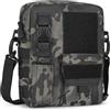 HUNTVP Borsa a Tracolla Uomo Sportivo Borsetta Monospalla Militare per Campeggio Escursionismo Ciclismo Viaggio Trekking Porta Smartphone Chiave Denaro Colore Nero