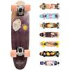 meteor Skateboard Mini Cruiser Retro Board Completo con Cuscinetti ABEC-7 e Ruote PU Ideale per Bambini e Adolescenti Ragazzo e Ragazza (Smile)