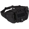 Huntvp Uomo Marsupio Tattico Sportivo Borsa Petto Militare per Campeggio Escursione Ciclismo Viaggio Trekking Outdoor, nero