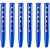 Azarxis Picchetti Tenda Campeggio Picchetti Lunghi Acciaio Paletti Allumino Picchetti Campeggio Montagna Neve Spiaggia Sabbia (01 Blu - 6 Pezzi)