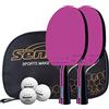 Senston Racchetta Ping Pong Set, 3 Ping-Pong e 2 Racchette da tennis da tavolo professionali per principianti e giocatori avanzati interni esterni