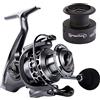Sougayilang Mulinello da pesca 13+1BB leggero ultra liscio in alluminio con bobina di ricambio gratuita-XY4000