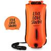 BUDDYSWIM 28 L Set di Boa Nuoto Acque Libere e Cuffia. Boa Nuoto per Nuotare in Acque Libere con Borsa Impermeabile e Cuffia in Silicone. Ideale per Nuotare nel Mare.