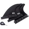 Eisbach Riders Future Surfboard Thruster Fin Set with Fin Key - Pinne per Tavola da Surf e SUP (Bianco)