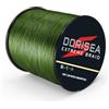Dorisea, lenza da pesca intrecciata Extreme Braid in 100% Pe, lunghezza 300 metri, test 2,7-136 kg (verde militare, 6,8 kg/0,18 mm)