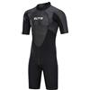 ZCCO Muta da uomo in neoprene premium da 3 mm, con cerniera sulla schiena, muta a maniche corte per pesca subacquea, surf, snorkeling, canoa, muta subacquea (Nero, XL)