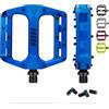 AARON Rock - Pedali Mountain Bike in Alluminio con Cuscinetti a Sfera sigillati - Antiscivolo con Piedini sostituibili - Superficie a Piattaforma per Bici elettrica, MTB, da Trekking, ECC.