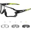 KAPVOE Occhiali da Ciclismo Fotocromatici Montatura TR90 Donna Uomo Protezione UV400, Design con Fori di Ventilazione, Occhiali da Sole Sportivi Trasparenti per Mountain Bike, Corsa e Altro 04